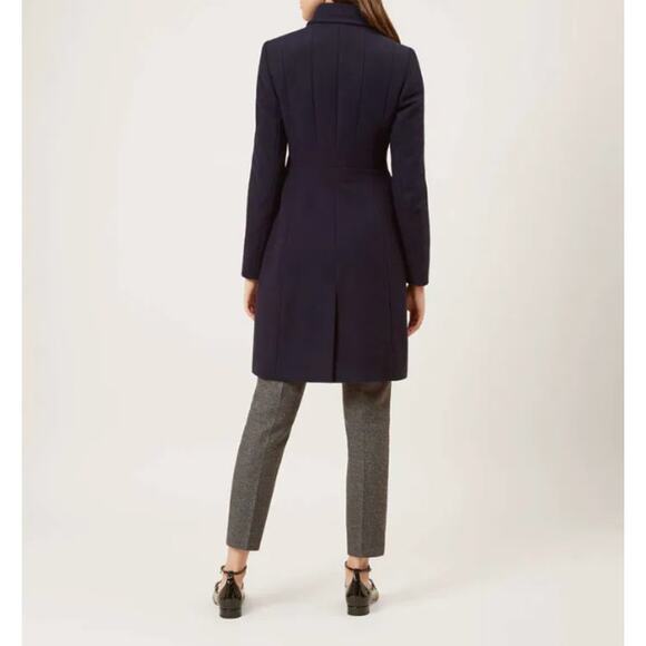 NWT Women's Hobbs London Jasmin Wool Double Breasted Coat size 12 Quiet Luxury - Picture 2 of 6